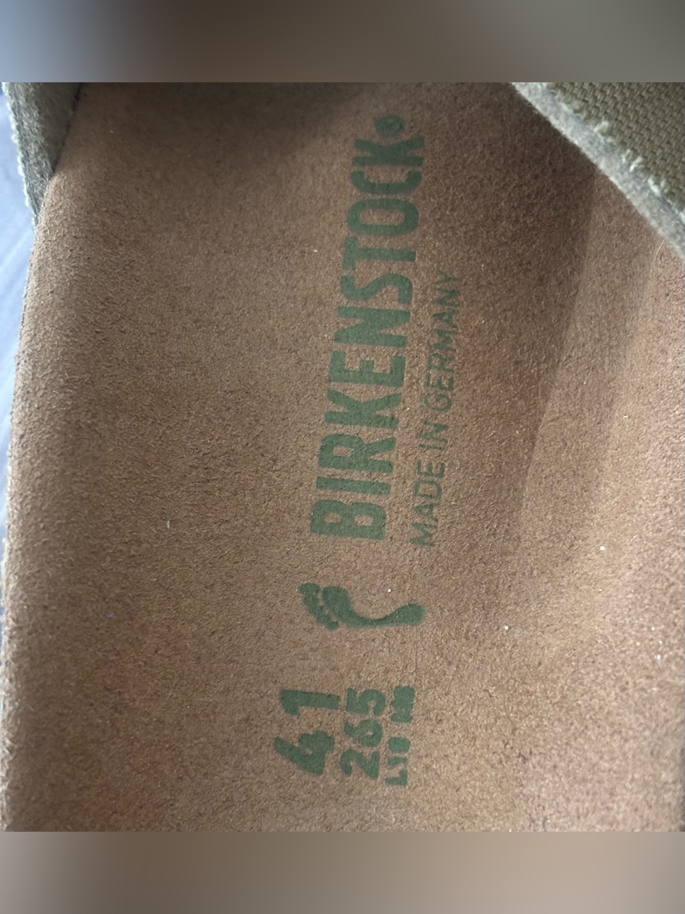 Birkenstock 💅 Madrid Tortoise Big Buckle Textile Khaki Sandal Slide 41 Wmns 10 - Picture 2 of 13